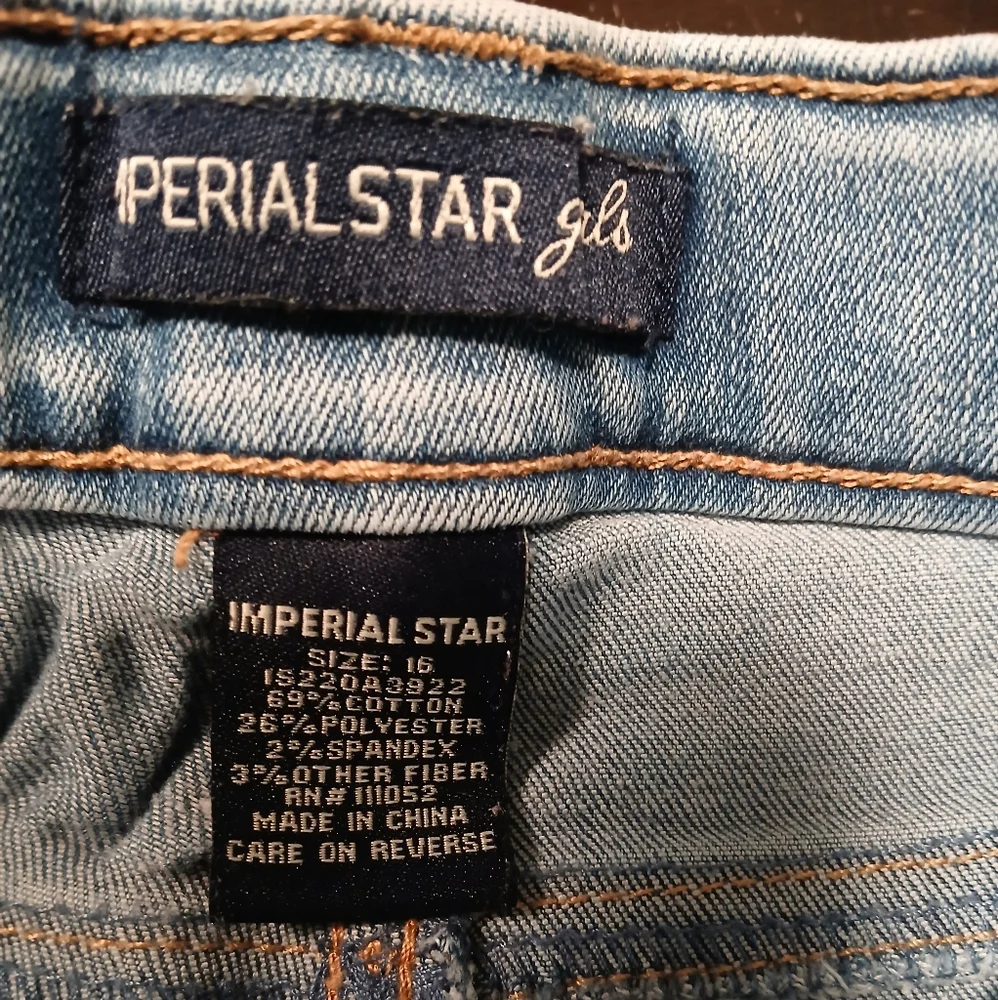 Imperial star girl's denim jeans Sz 16 EUC - Picture 2 of 8